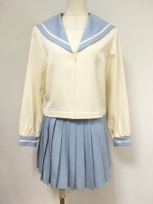 ブルー衿長袖セーラー服 
全2点