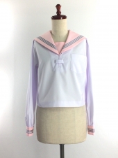 ピンク衿長袖セーラー服 
全4点