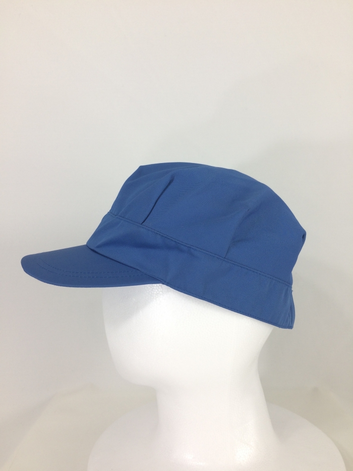 ブルー作業服帽子