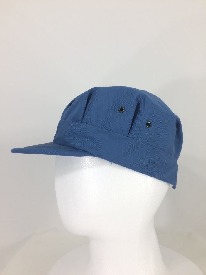 ブルー作業服帽子