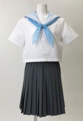 ブルー衿半袖セーラー服 
全6点