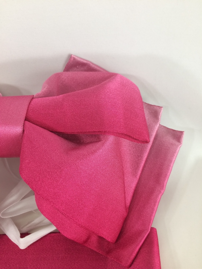 ピンク浴衣作り帯