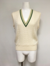 ホワイトニットベスト
グリーンライン
全1点