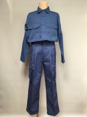 ブルー作業服