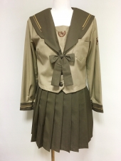 カーキ衿長袖セーラー服 
全2点