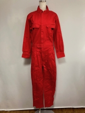 レッド作業服　つなぎ
全1点