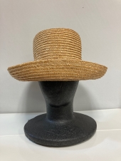 キャメル麦わら帽子
