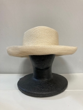 ホワイト麦わら帽子