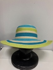 ブルー麦わら帽子