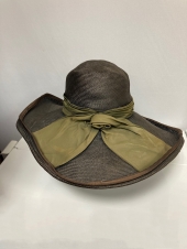 ブラック麦わら帽子