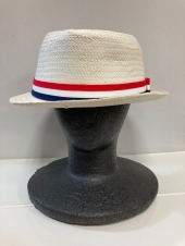 ホワイト麦わら帽子