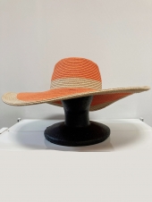オレンジ麦わら帽子