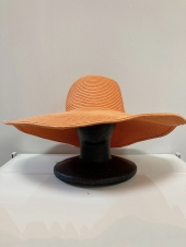 オレンジ麦わら帽子